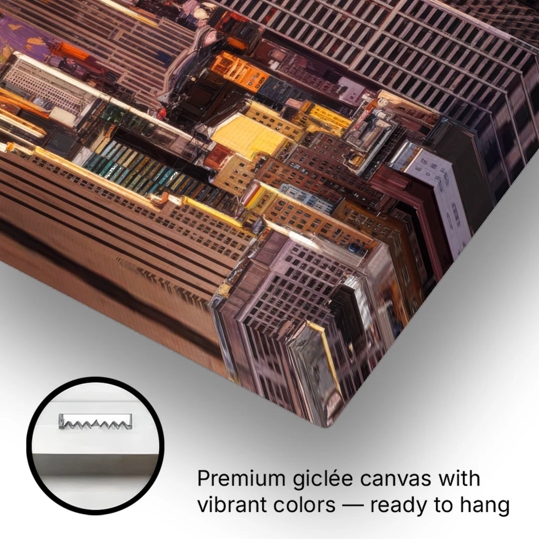New York City Midtown Skyline - Canvas Wall Art - Gallery Wrap Corner