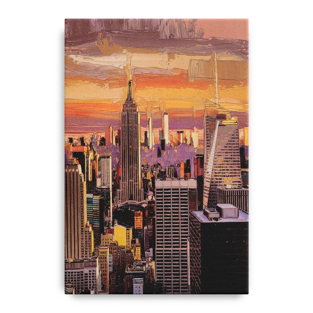 New York City Midtown Skyline Front - Canvas Wall Art