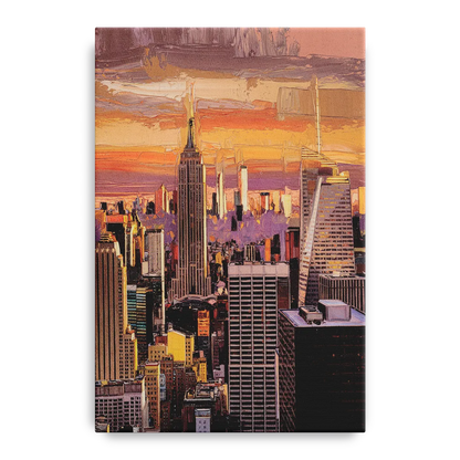 New York City Midtown Skyline Front - Canvas Wall Art