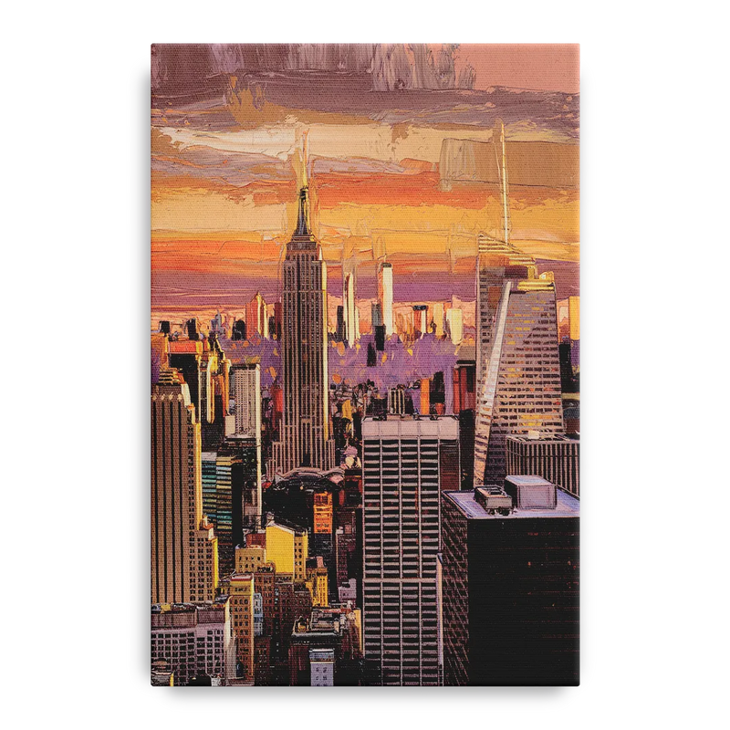 New York City Midtown Skyline Front - Canvas Wall Art