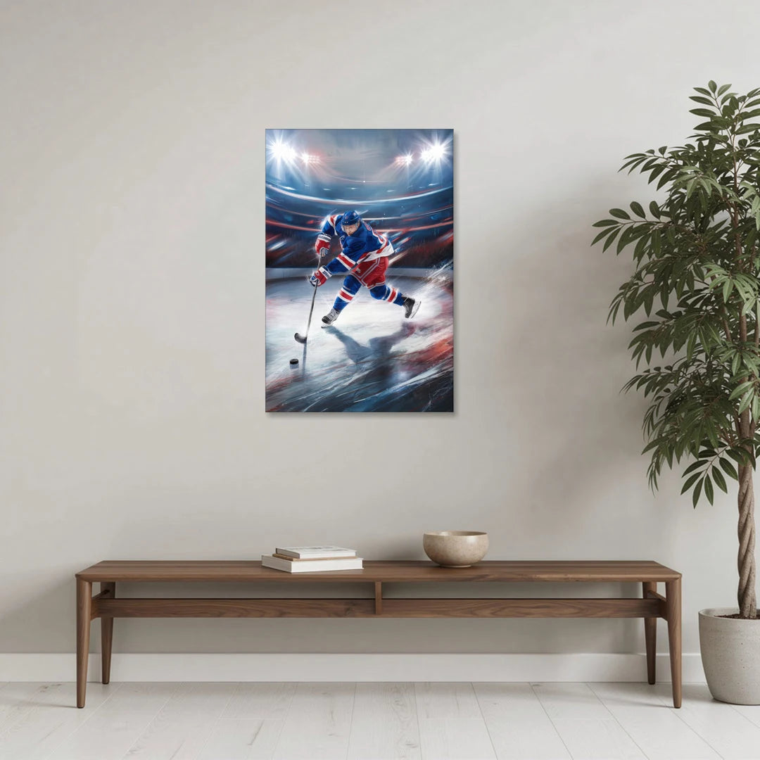 New York City Rangers Hockey - Canvas Wall Art - Coffee Table - 24x36