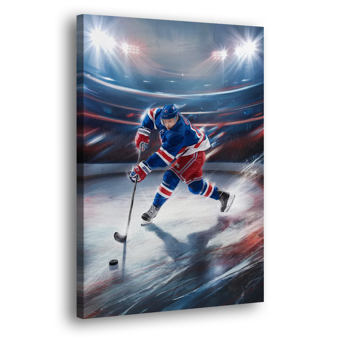 New York City Rangers Hockey Side - Canvas Wall Art