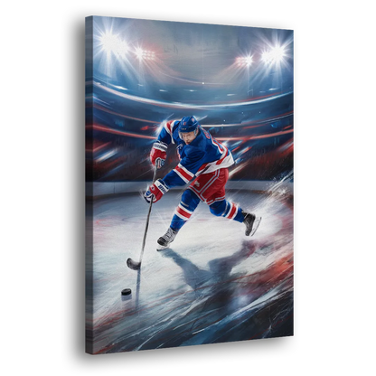 New York City Rangers Hockey Side - Canvas Wall Art