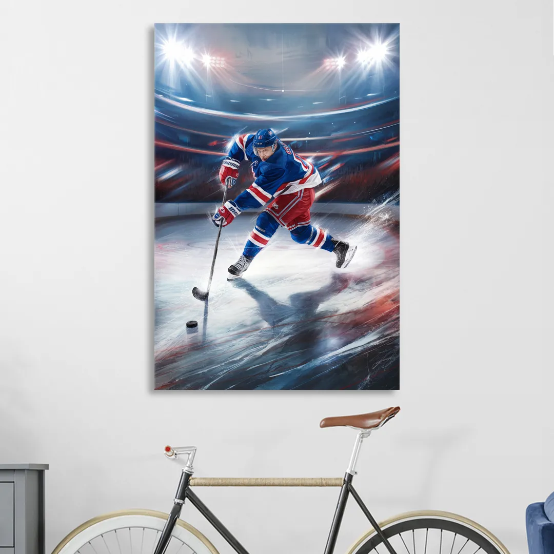New York City Rangers Hockey Sitting Room - Canvas Wall Art