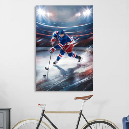 New York City Rangers Hockey Sitting Room - Canvas Wall Art