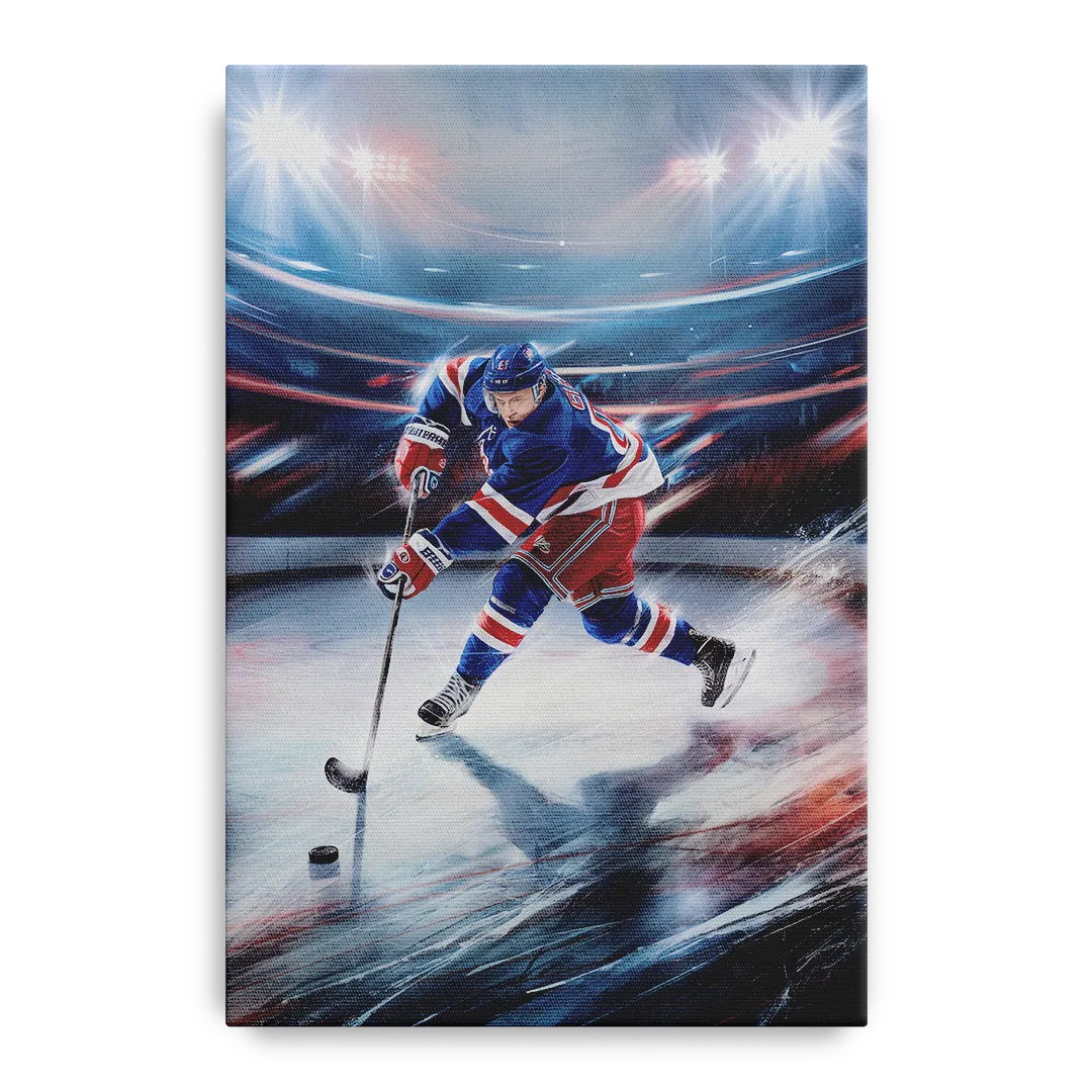 New York City Rangers Hockey Front - Canvas Wall Art