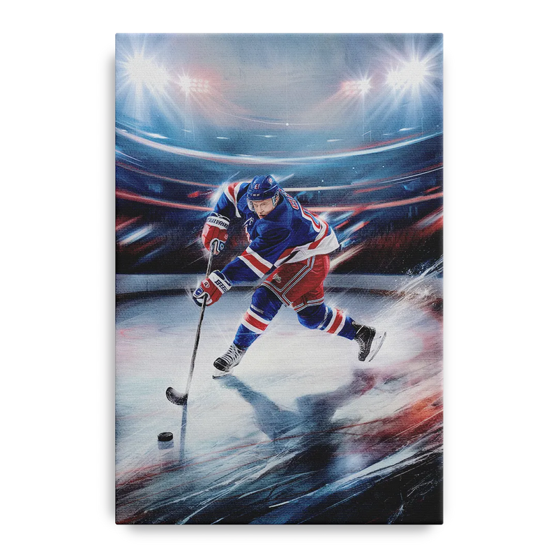 New York City Rangers Hockey Front - Canvas Wall Art
