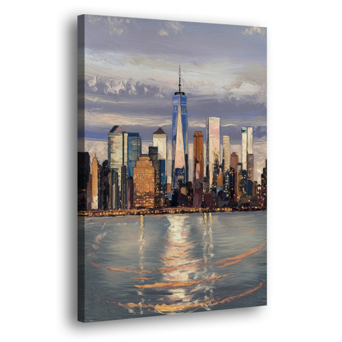 New York City Skyline Reflection - Canvas Wall Art