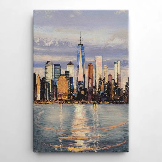 New York City Skyline Reflection - Canvas Wall Art