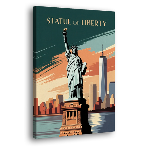 New York City Statue of Liberty - Canvas Wall Art - Side
