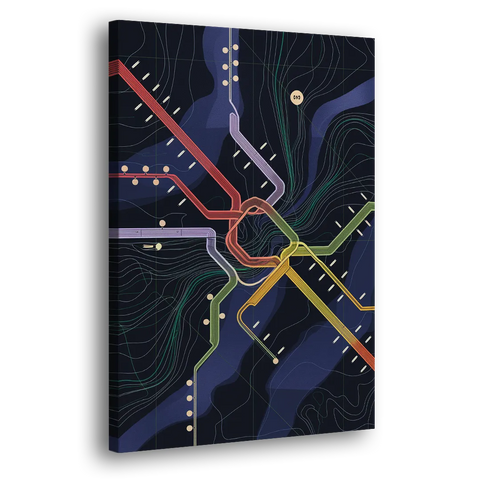 New York City Subway Map - Canvas Wall Art
