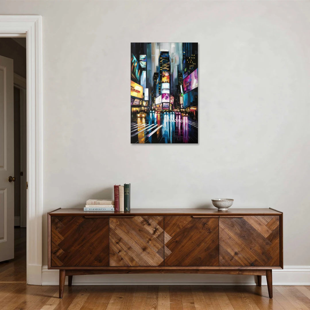 New York City Times Square Lights - Canvas Wall Art - Coffee Table - 24x36