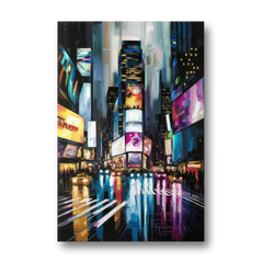 New York City Times Square Lights - Canvas Wall Art - Front