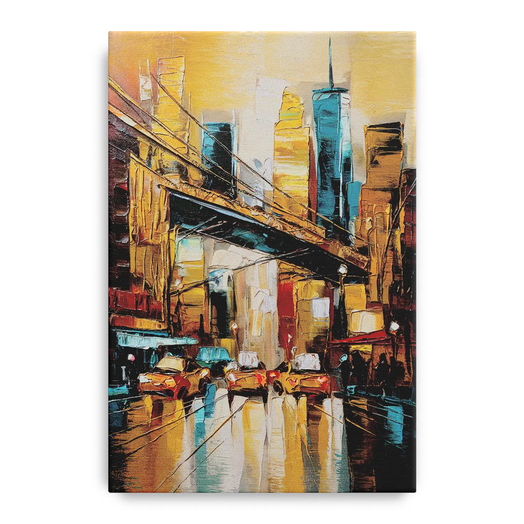 New York City Urban Landscape Front - Canvas Wall Art
