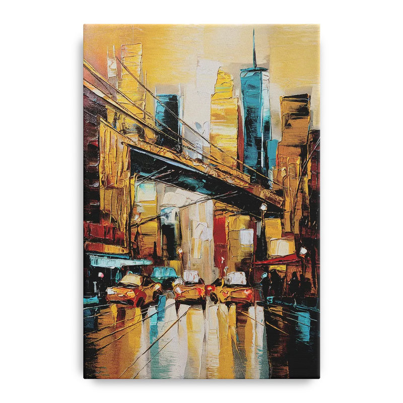 New York City Urban Landscape Front - Canvas Wall Art