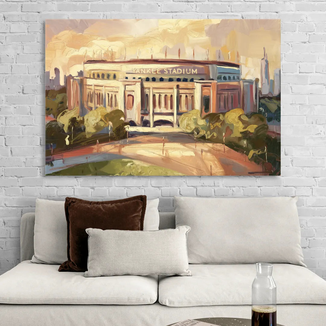 New York City Yankee Stadium Sitting Room - Canvas Wall Art