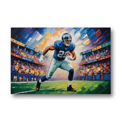 New York Giants Dynamic Impressionistic Action Art - Canvas Wall Art - Front