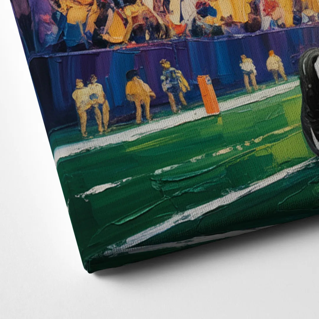 New York Giants Dynamic Impressionistic Action Art Canvas Close Up