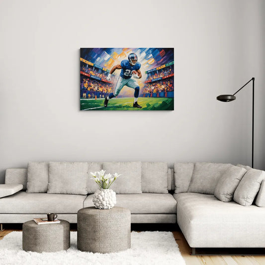 New York Giants Dynamic Impressionistic Action Art - Canvas Wall Art Living Room