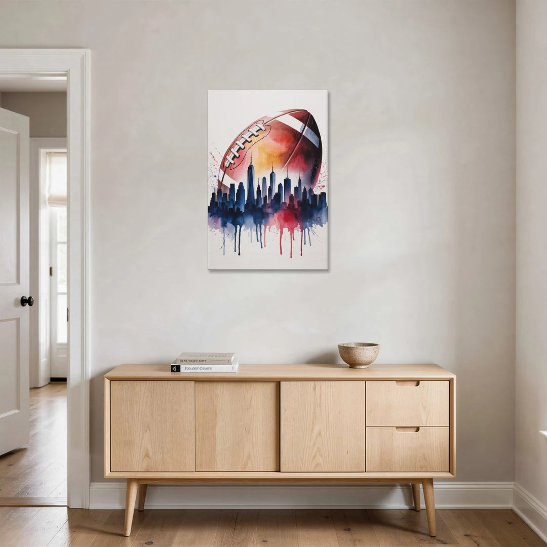 New York Giants Skyline Game - Canvas Wall Art - Coffee Table - 24x36
