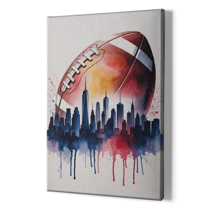 New York Giants Skyline Game - Canvas Print Art Sides