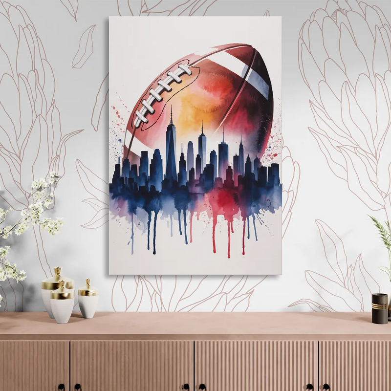 New York Giants Skyline Game Living Room - Canvas Wall Art