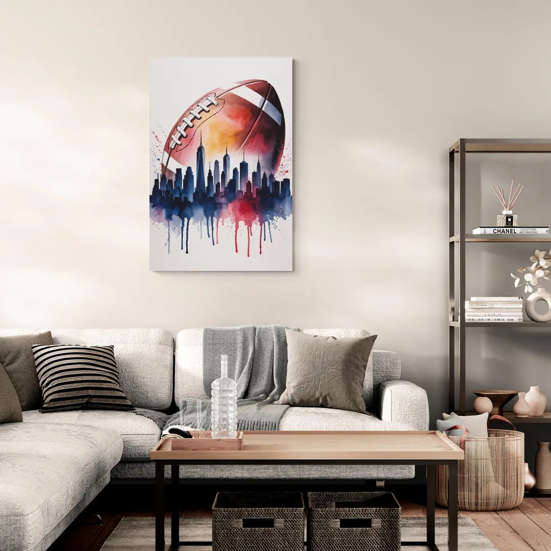 New York Giants Skyline Game - Canvas Wall Art Living Room