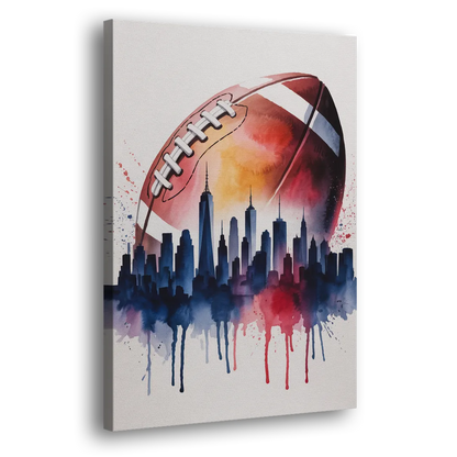 New York Giants Skyline Game Side - Canvas Wall Art