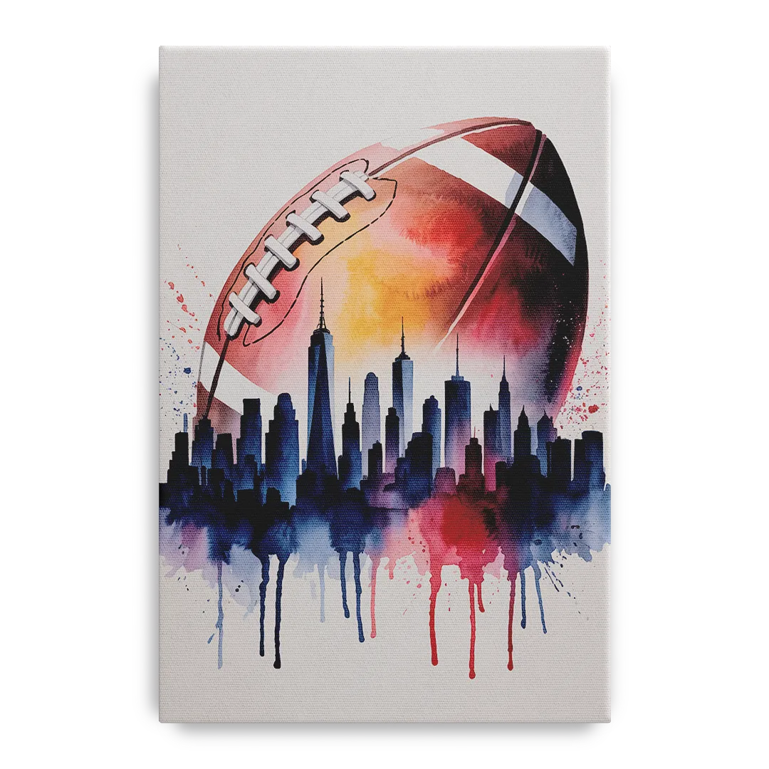 New York Giants Skyline Game Front - Canvas Wall Art