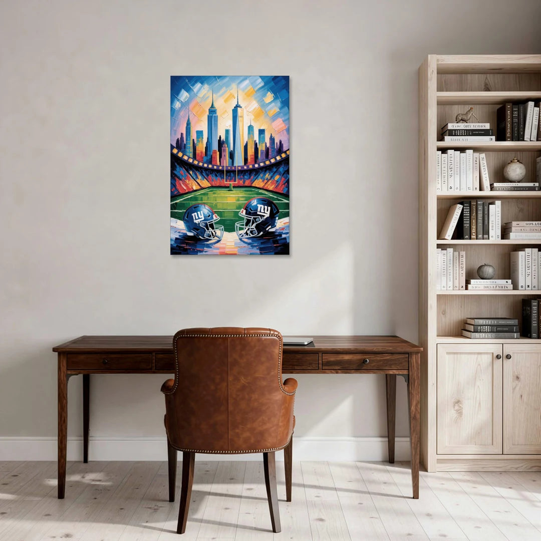 New York Giants Skyline Stadium - Canvas Wall Art - Office - 24x36