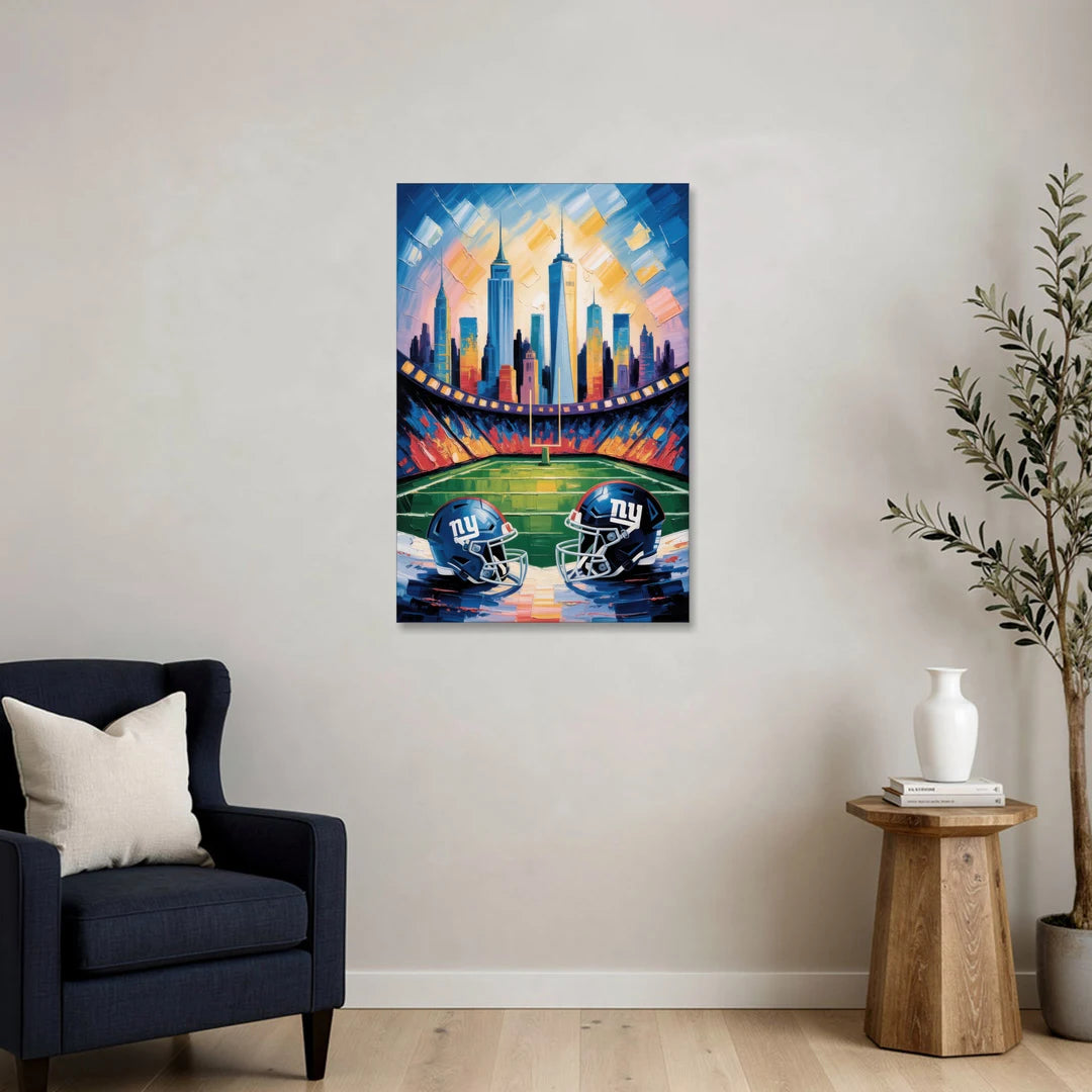New York Giants Skyline Stadium - Canvas Wall Art - Sofa - 24x36
