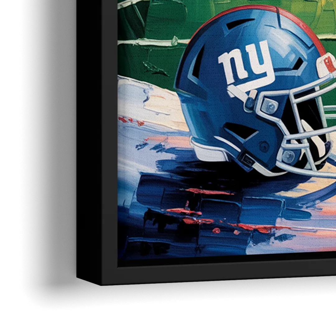 New York Giants Skyline Stadium - Close-Up Black Frame Canvas