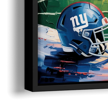 New York Giants Skyline Stadium - Close-Up Black Frame Canvas