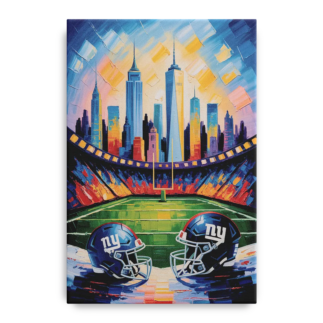 New York Giants Skyline Stadium Front - Canvas Wall Art