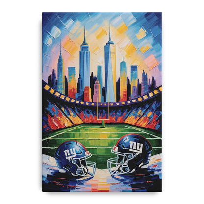 New York Giants Skyline Stadium Front - Canvas Wall Art