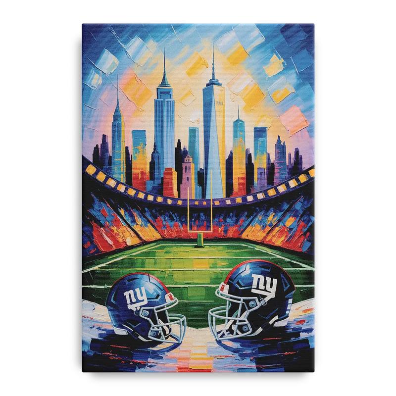 New York Giants Skyline Stadium Front - Canvas Wall Art