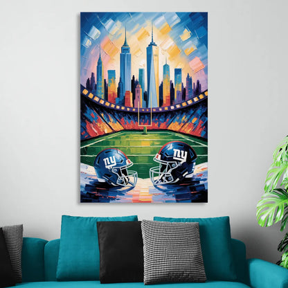 New York Giants Skyline Stadium Living Room - Canvas Wall Art