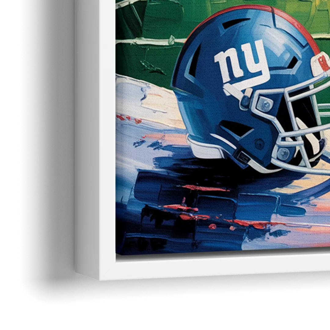 New York Giants Skyline Stadium - Close-Up White Frame Canvas