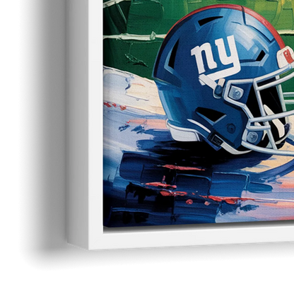 New York Giants Skyline Stadium - Close-Up White Frame Canvas