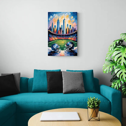 New York Giants Skyline Stadium - Canvas Wall Art Living Room