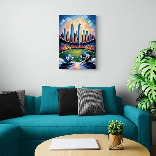 New York Giants Skyline Stadium - Canvas Wall Art Living Room