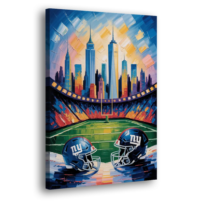 New York Giants Skyline Stadium Side - Canvas Wall Art