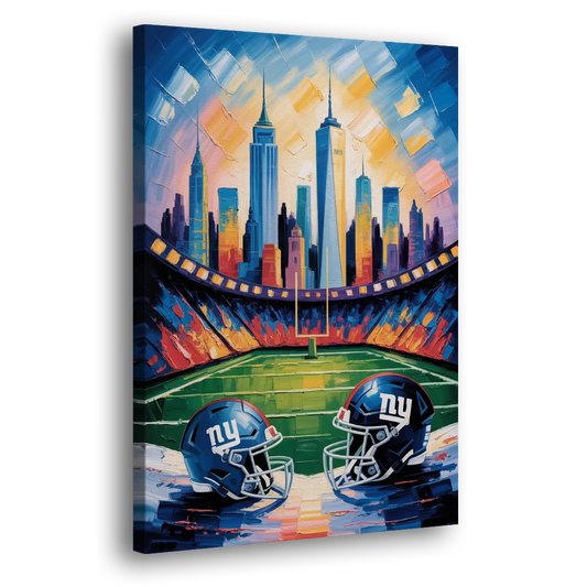 New York Giants Skyline Stadium Side - Canvas Wall Art