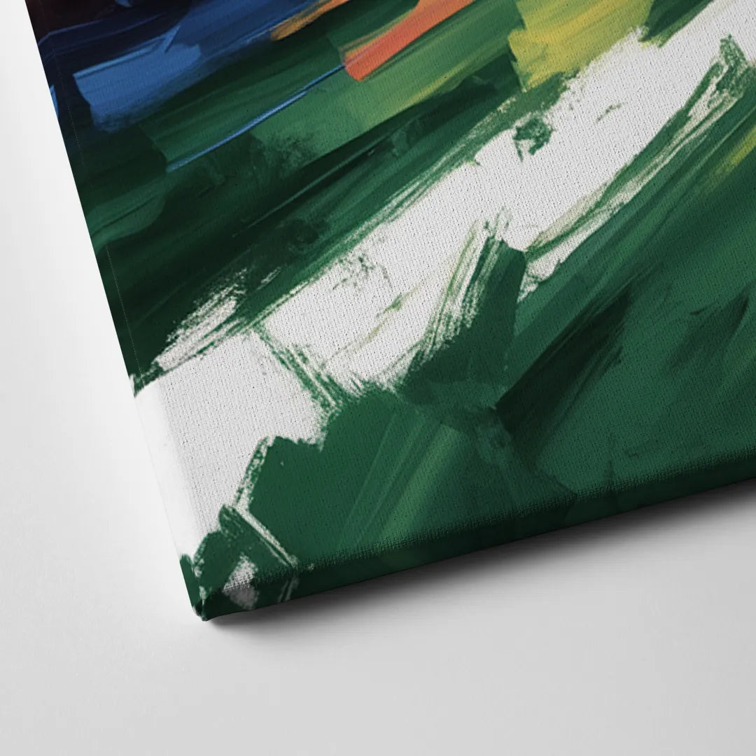 New York Jets Energetic Impressionist Football Helmet Artwork Canvas Close Up