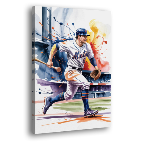 New York Mets Championship Game - Canvas Wall Art - Side