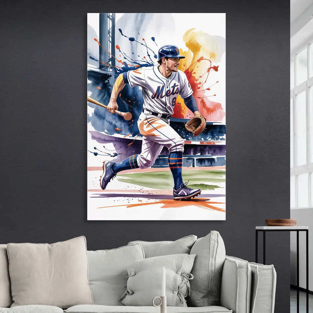New York Mets Championship Game Sitting Room - Canvas Wall Art