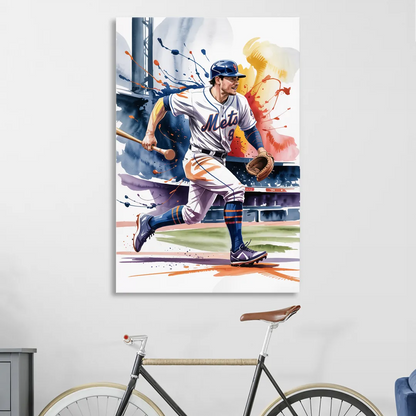 New York Mets Championship Game Living Room - Canvas Wall Art