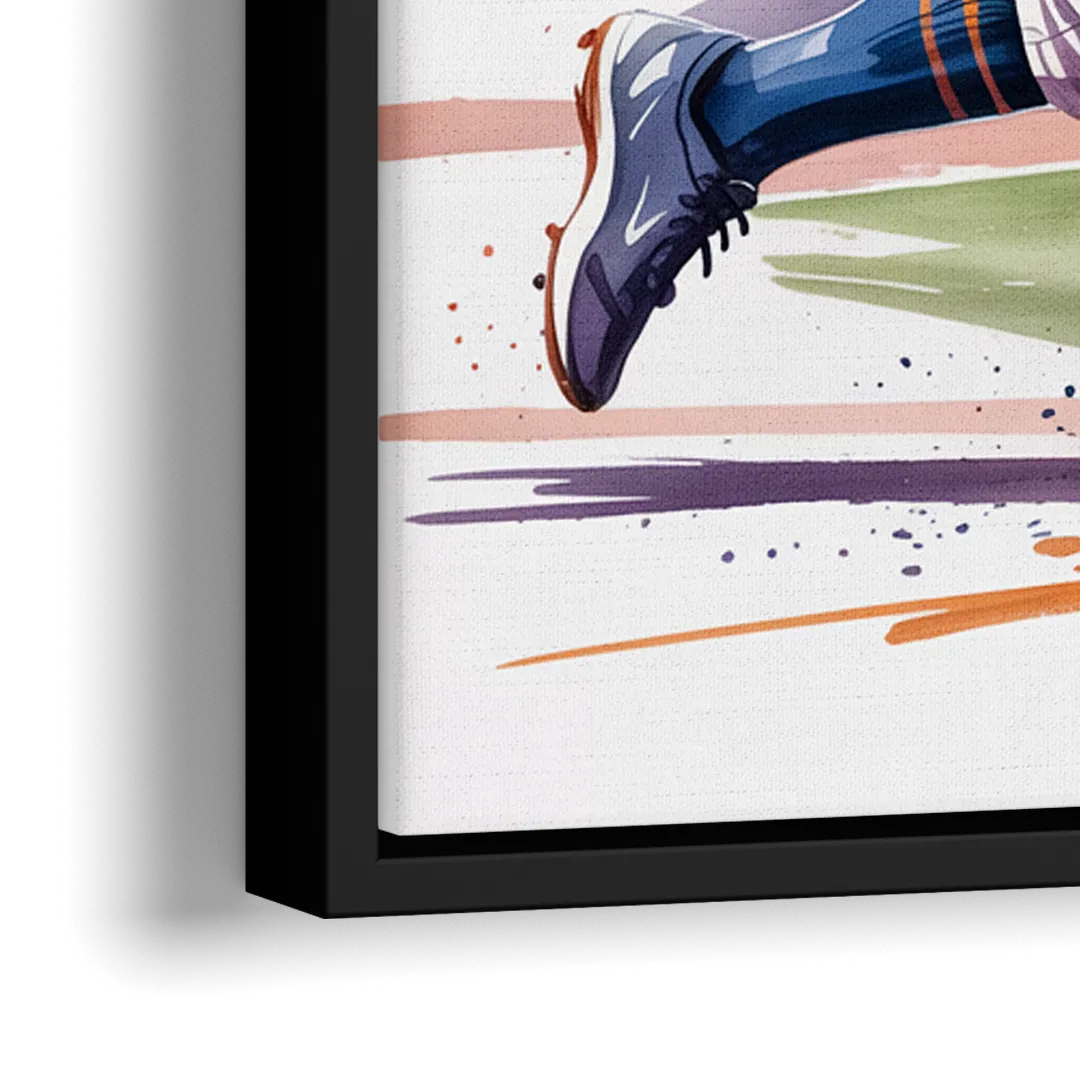 New York Mets Championship Game - Close-Up Black Frame Canvas