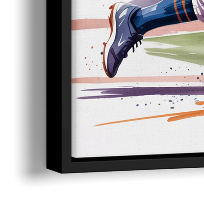 New York Mets Championship Game - Close-Up Black Frame Canvas