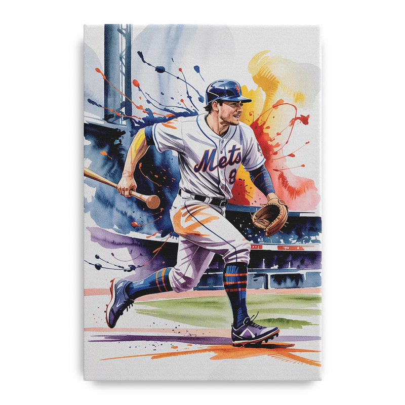 New York Mets Championship Game Front - Canvas Wall Art